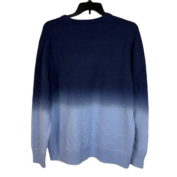ROWM Mens XX-Large Sweater Ombré Crew Neck Long Sleeve Long Sleeve Cotton Blue - Picture 3 of 6